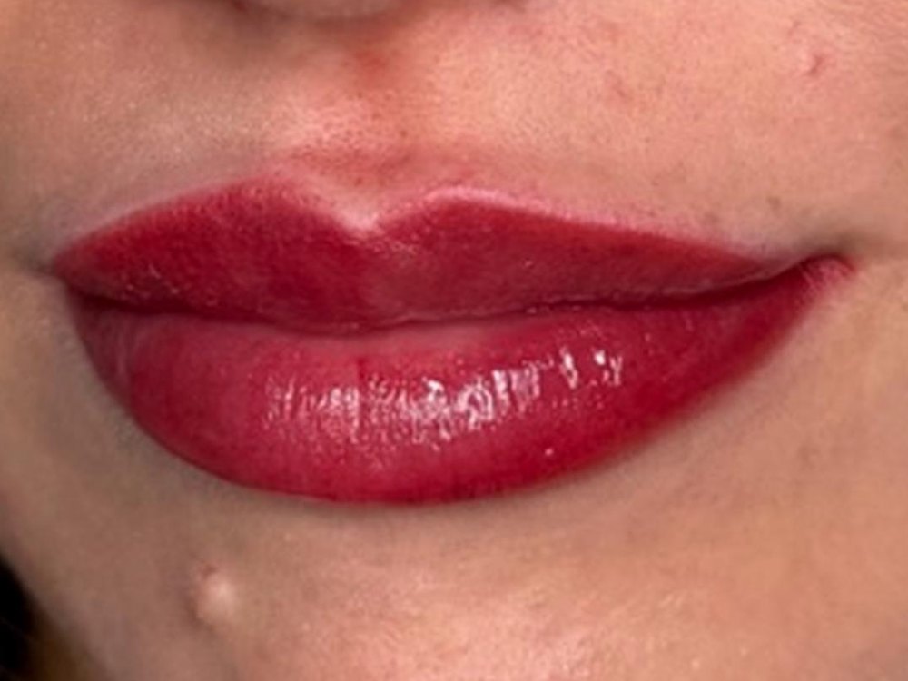 Lèvres candy lips, après